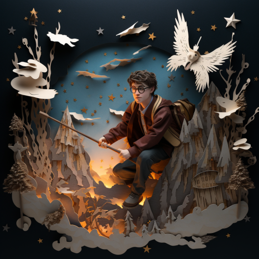 khucthanhthang_Harry_potter_on_broomstick_in_sky_layered_paper__366df4d7-faf0-4984-b578-f81b9e29c9c0