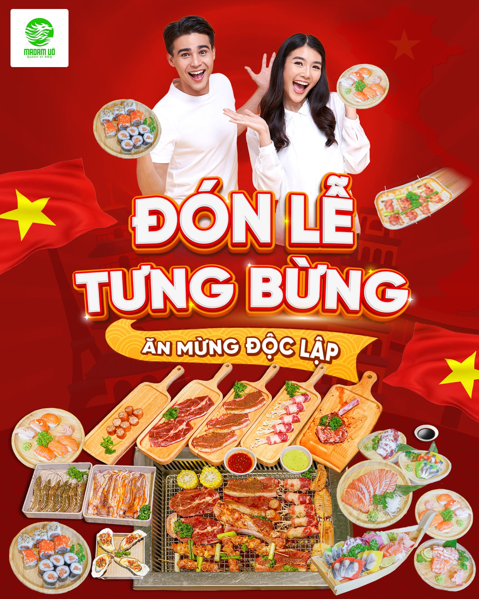 Đ&oacute;n lễ tưng bừng - Ăn mừng độc lập-min