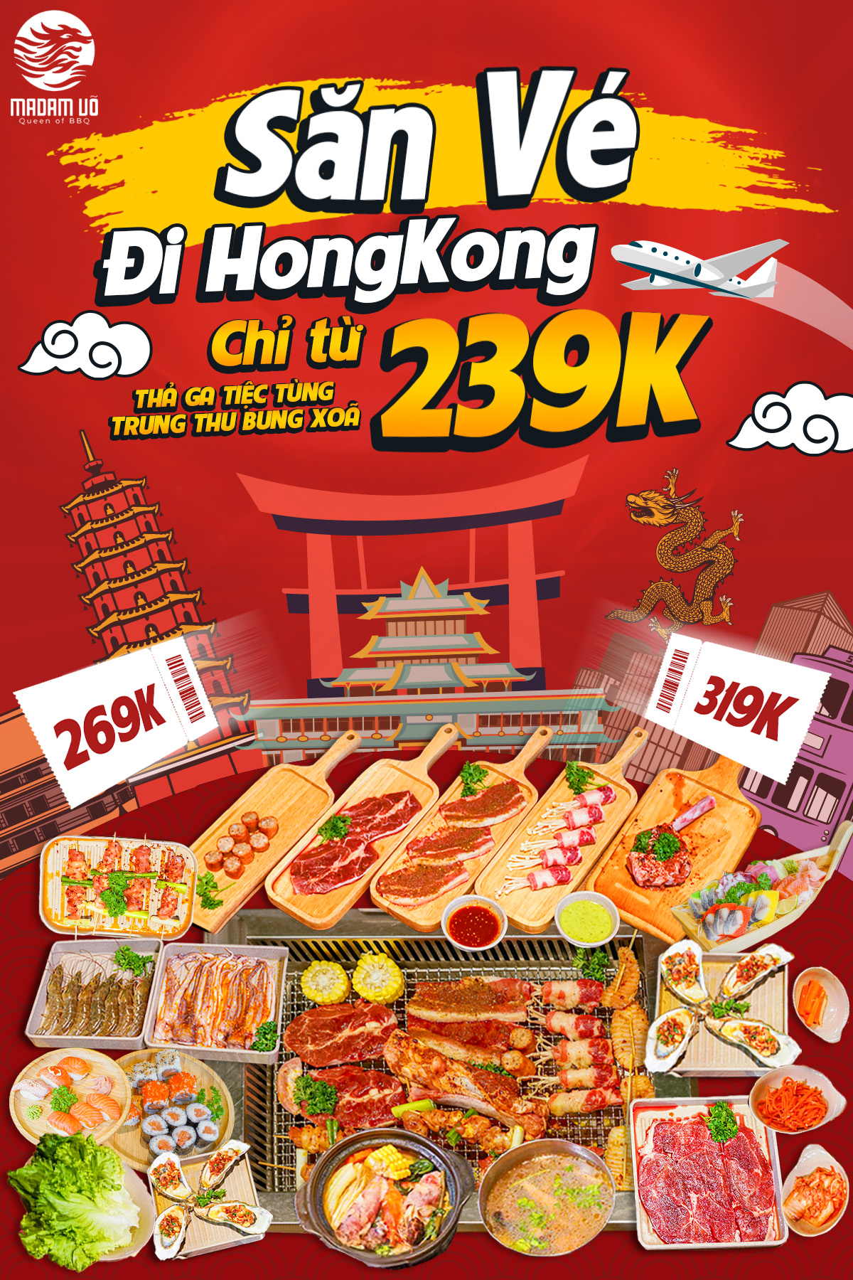 Săn V&eacute; Đi Hongkong chỉ từ 239k