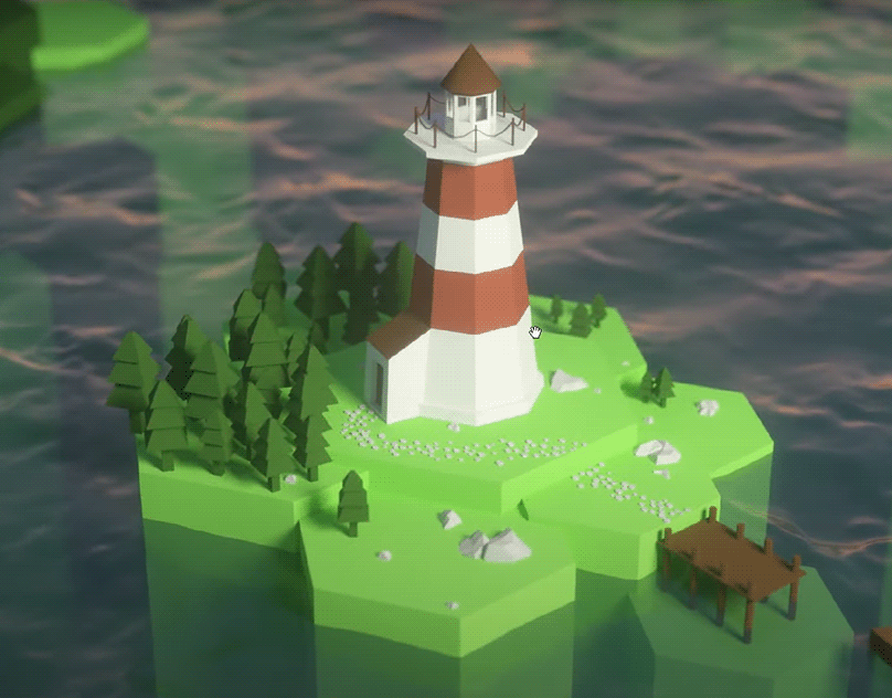 Cinema 4D Tutorial / Island Motion Graphics