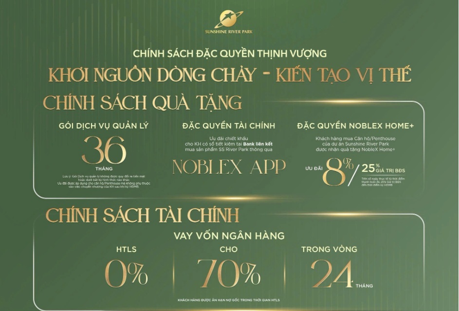chính sách bán hàng sunshine river park ciputra phú thượng